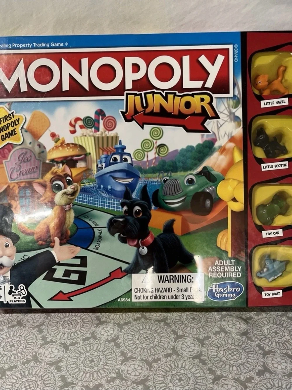 Hasbro Monopoly Junior Board Game - Red, Blue, Green, Yellow